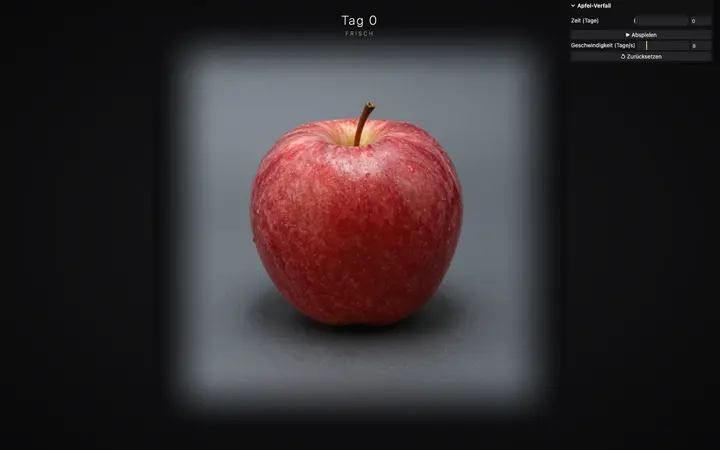 Screenshot: Apfel-Verfall