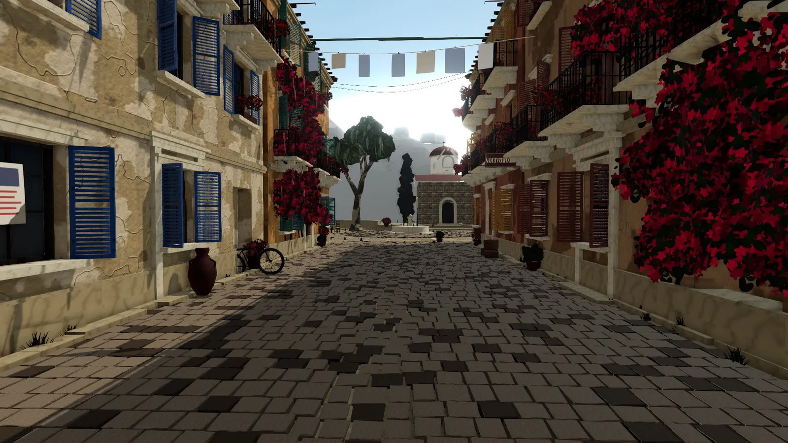 Screenshot: Πλάκα – Eine Gasse in Athen