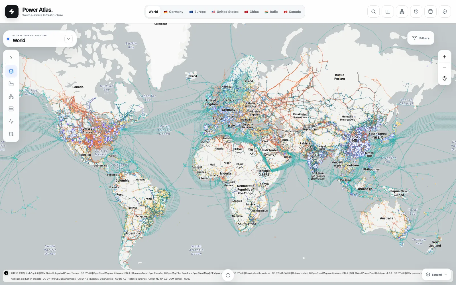 Screenshot: Power Atlas