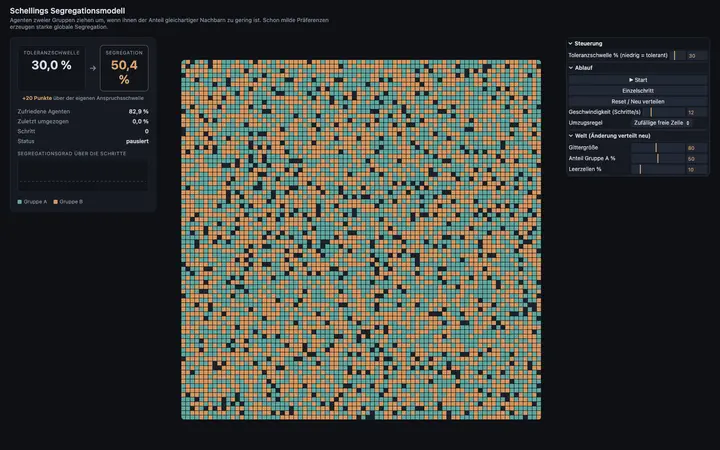 Screenshot: Schelling-Modell