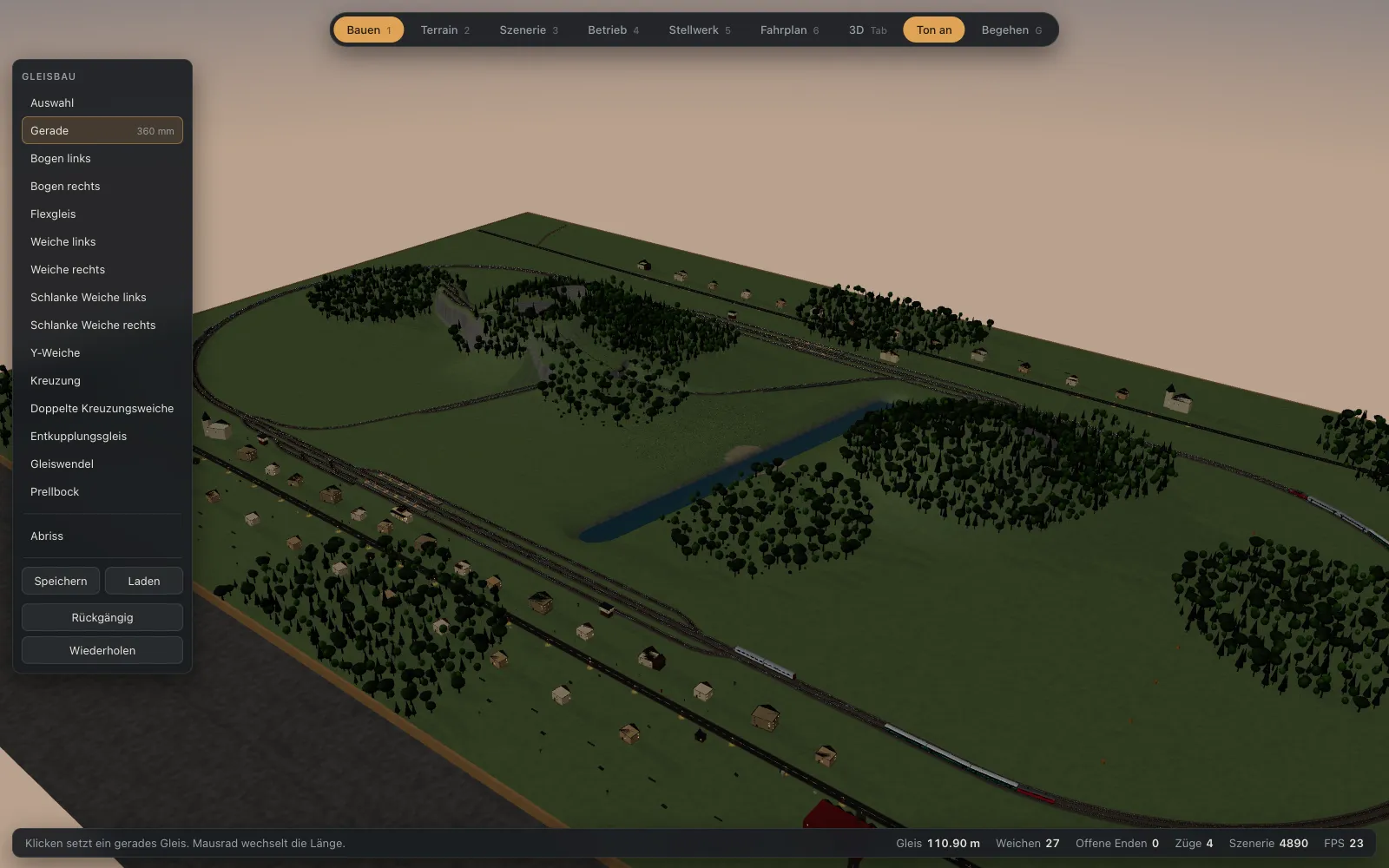 Screenshot: Werkbank